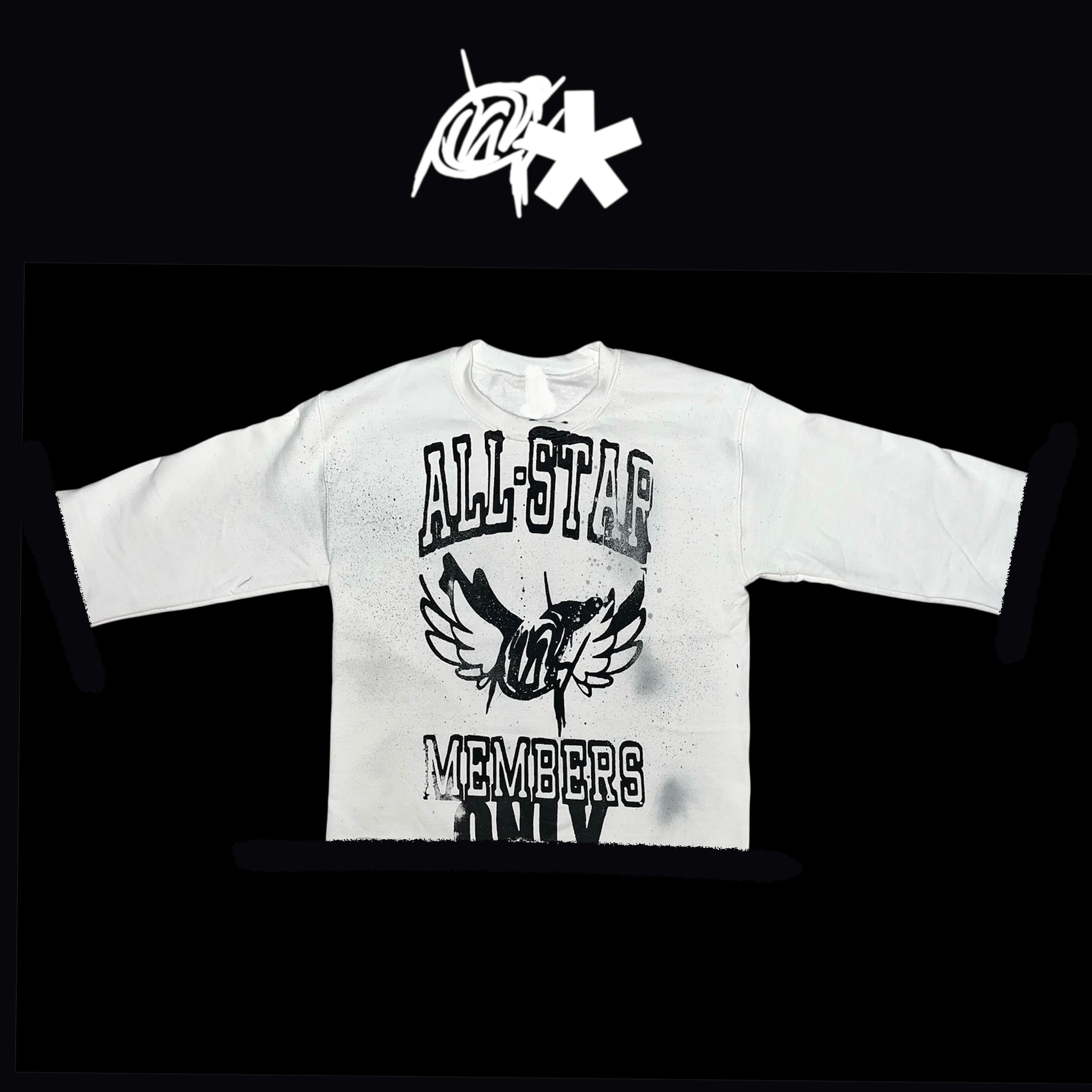 Black on white All-star graffiti shirt